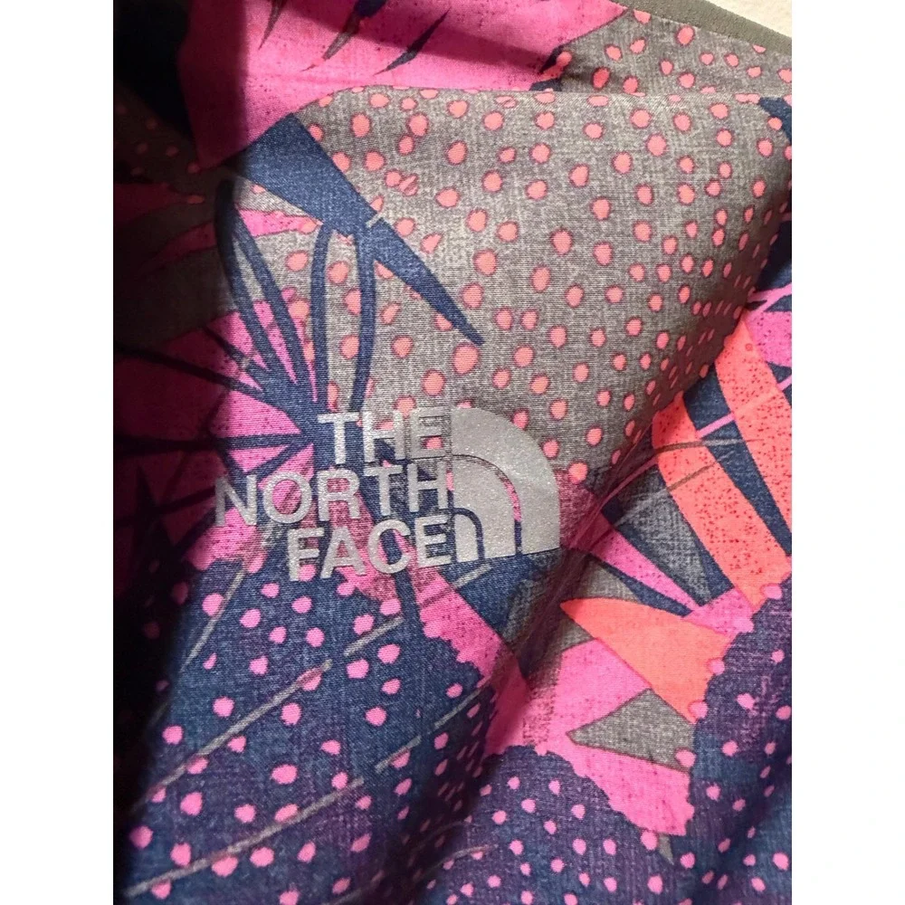 The North Face Girls Resolve Reflective Jacket Floral Pink Green Size L 14/16